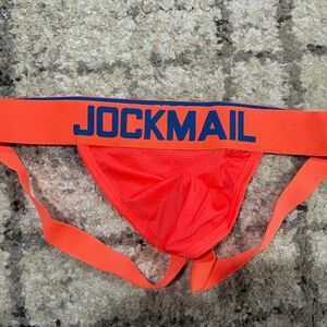 Jockmail LARGE Orange Jockstrap NWT